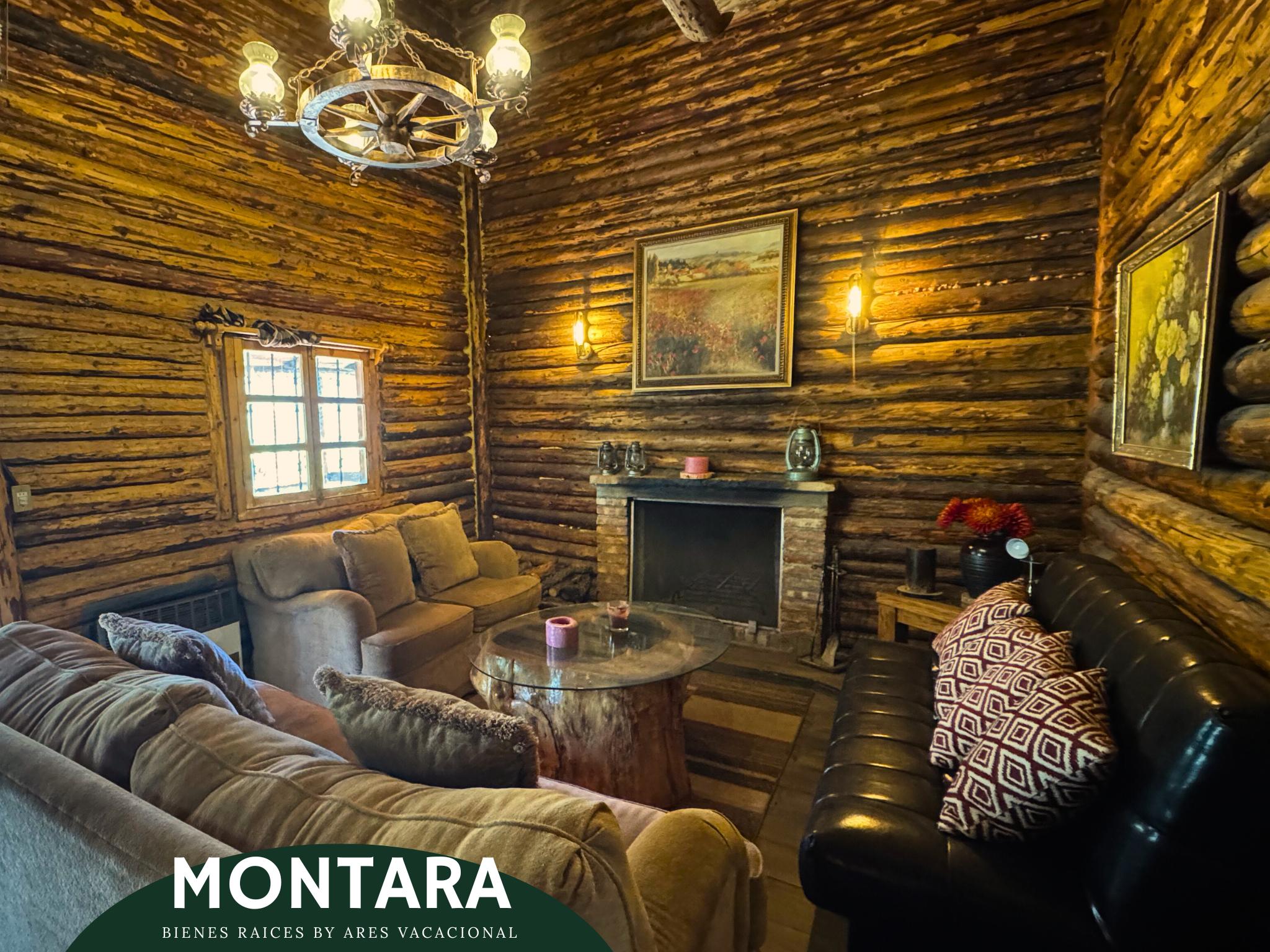 Cabaña rústica rodeada de pinos con salón de juegos y chimenea – Bosques de Monterreal